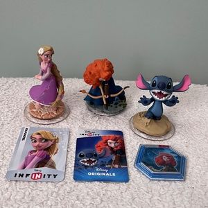 Disney Infinity 2.0 Originals Stitch & Merida Brave PLUS Rapunzel